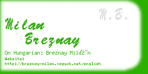milan breznay business card